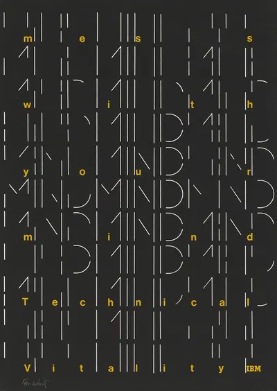 IBM, mess with your mind…technical vitality by Ken White, 1974 — digital art print download