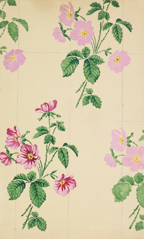 Design for a printed fabric by Аноним — digital art print download