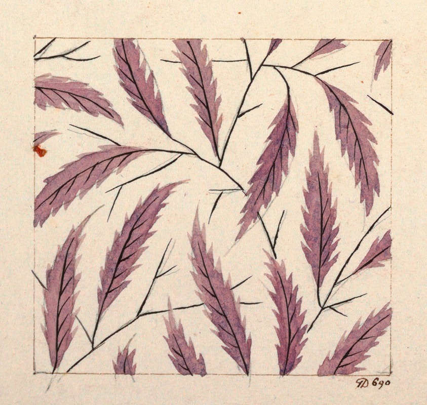 Floral design for printed textile Pl XLI by Аноним, 1800–1818 — digital art print download