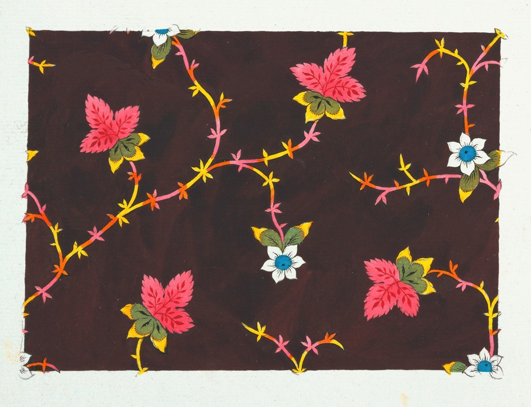 Floral design for printed textile Pl XXIII — Anonymous