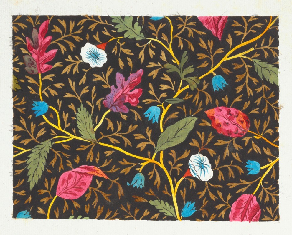 Floral design for printed textile Pl XXIV — Anonymous