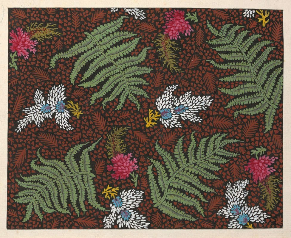 Floral design for printed textile Pl XXIX — Anonymous