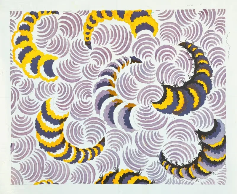 Floral design for printed textile Pl XXVIII — Anonymous