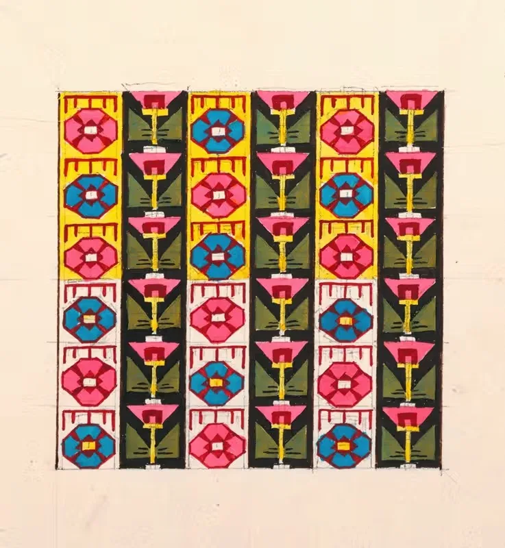 Геометрический дизайн для печатного текстиля II by Аноним, 1800–1818 — digital art print download
