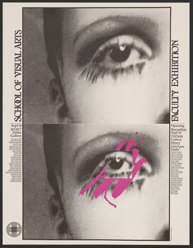 School of Visual Arts faculty exhibition by Lanny Sommese, 1979 — digital art print download