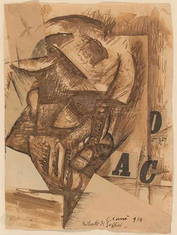 Portrait of Soffici — Carlo Carrà