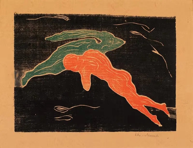 Encounter in Space by Edvard Munch, 1899 — digital art print download