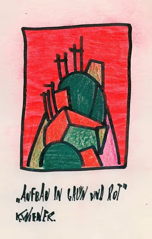 Aufbau in Grün und Rot — Karl Wiener