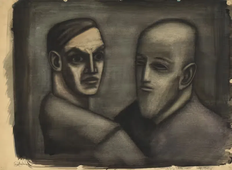 Der Junge und der Alte by Karl Wiener — digital art print download