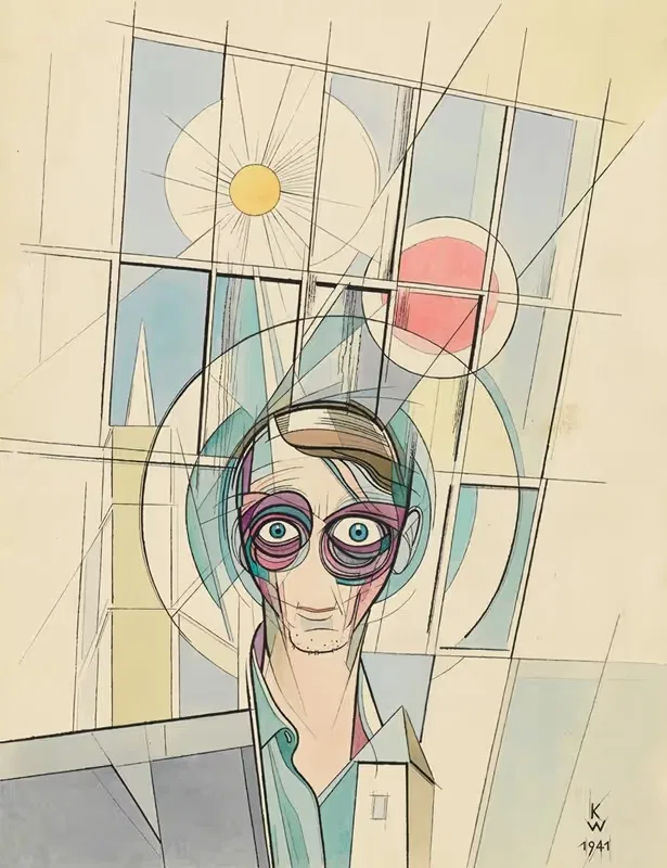 Euphorie (Selbstporträt) by Karl Wiener, 1941 — digital art print download
