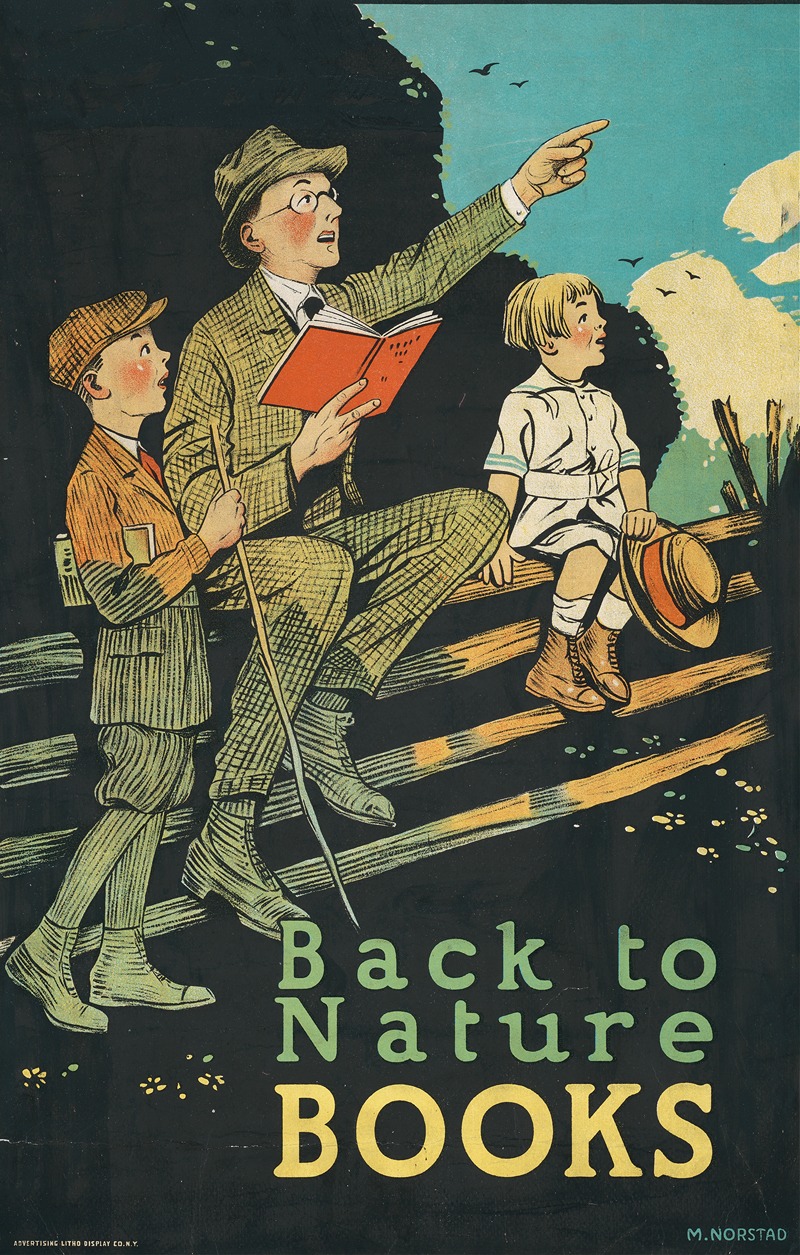 Back to nature books by Magnus Norstad, 1920-1930 — digital art print download