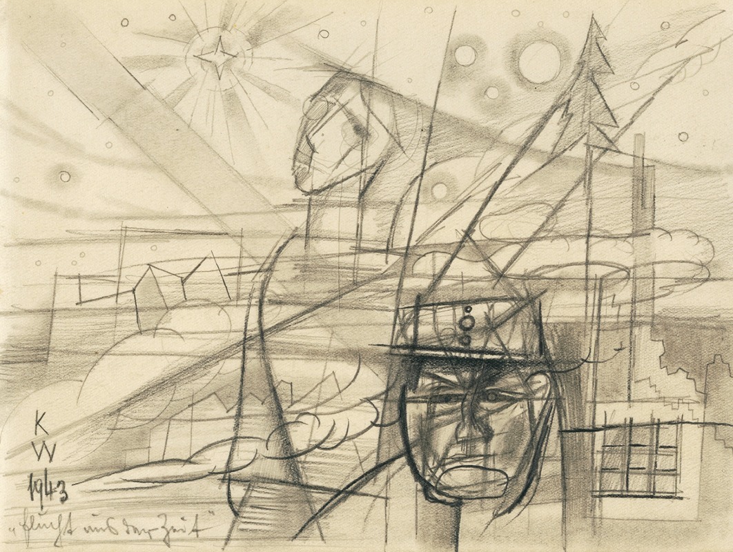 Flucht aus der Zeit by Карл Винер, 1943 — digital art print download