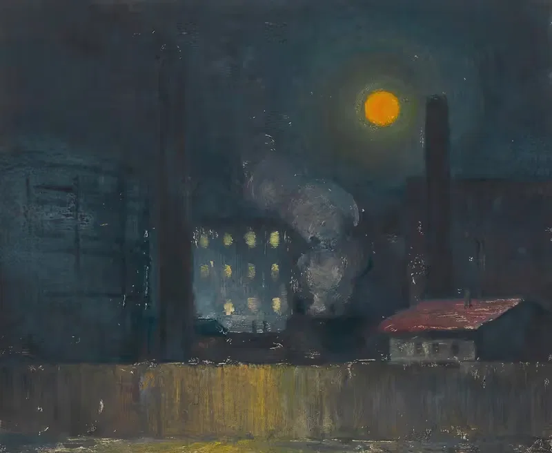 'Gaswerk' im Mondlicht — Karl Wiener