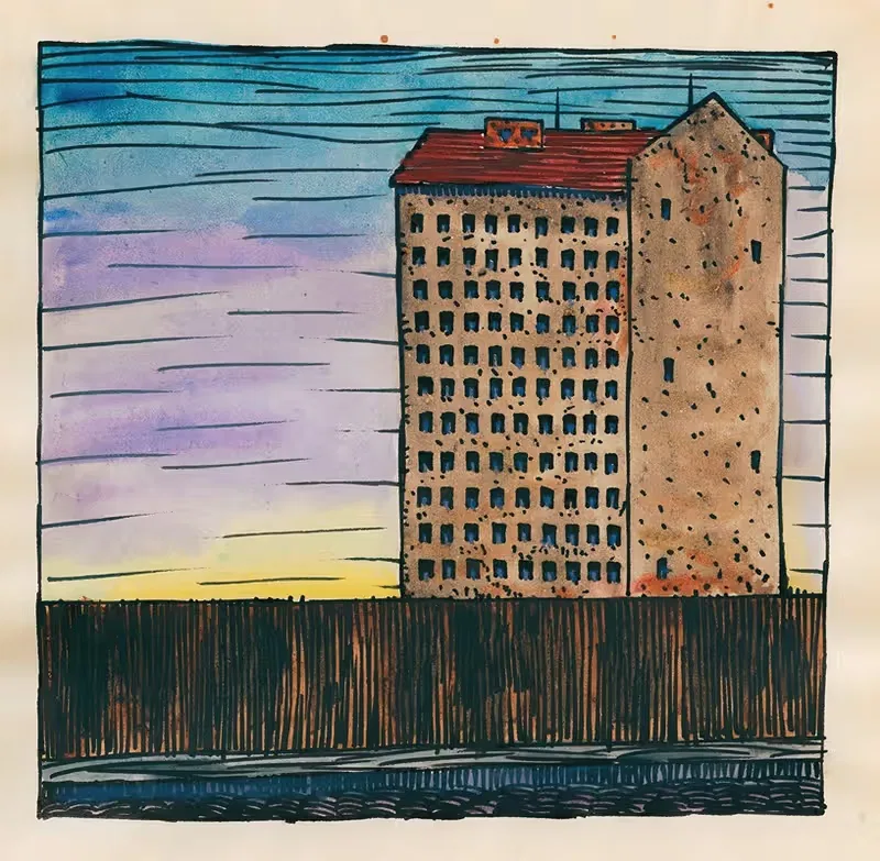 Kopfstudie, aus; 'Profile', 10 Blätter, Graz XII — Karl Wiener