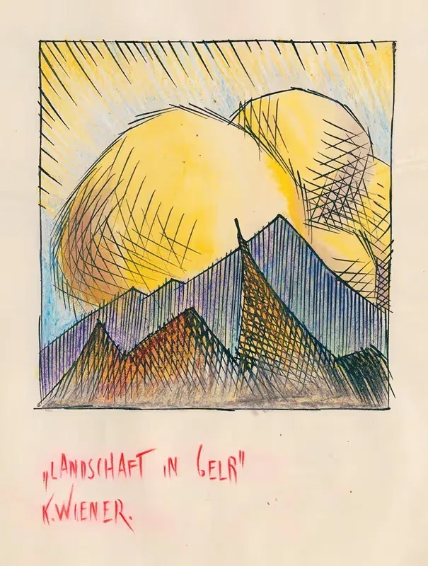 Landschaft in Gelb by Karl Wiener — digital art print download