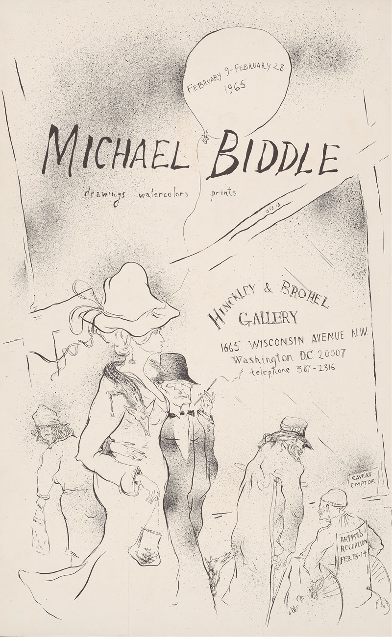 Michael Biddle, drawings, watercolors, prints by Michael Biddle, 1965 — digital art print download