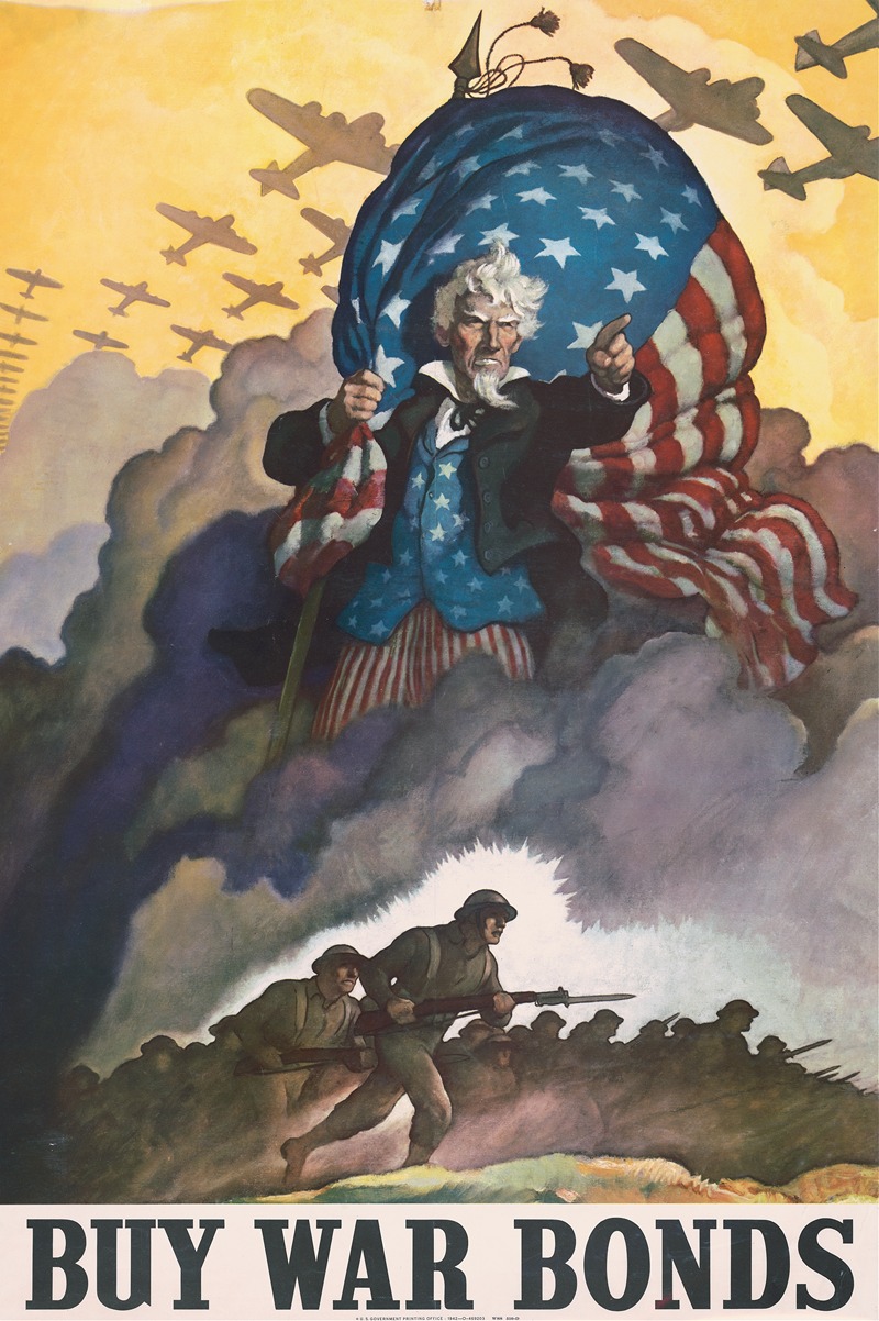 Buy war bonds by Newell Convers Wyeth, 1942 — digital art print download