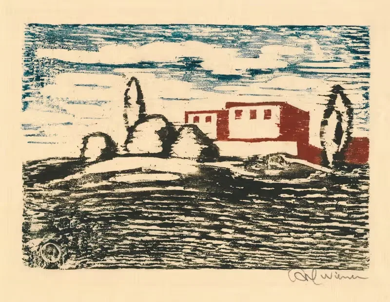 Ohne Titel (Haus in Landschaft) — Karl Wiener