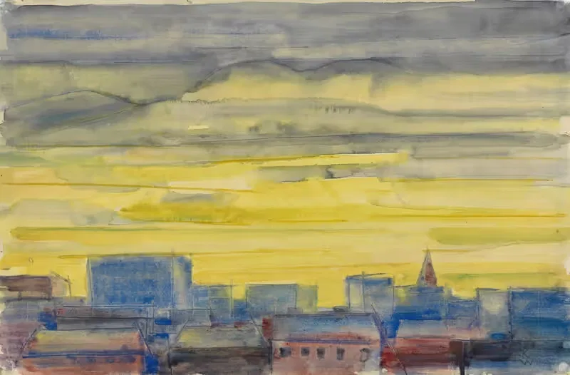 Ohne Titel (Häuserzeile in Wien) — Karl Wiener