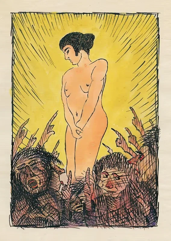 Без названия (обнаженная женская фигура) by Карл Винер — digital art print download