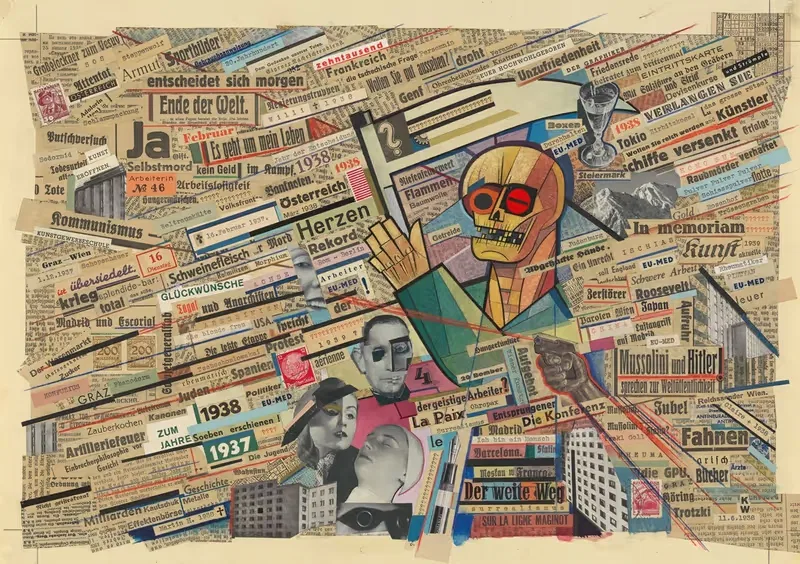 Политическая коллаж by Карл Винер, 1938 — digital art print download