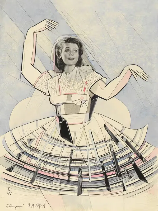 Танцовщица by Карл Винер, 1941 — digital art print download