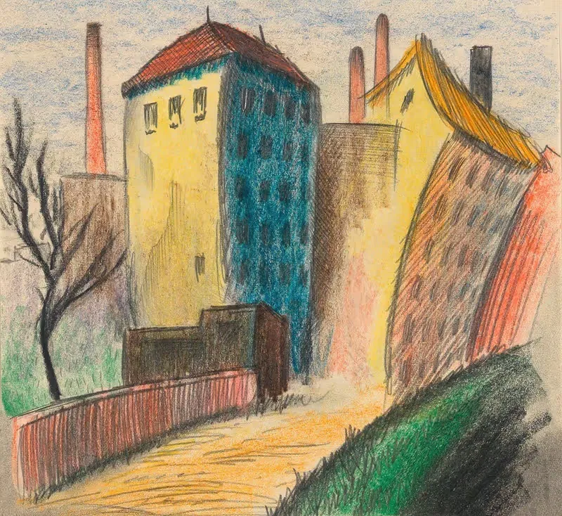 Пригород II by Карл Винер, 1926 — digital art print download