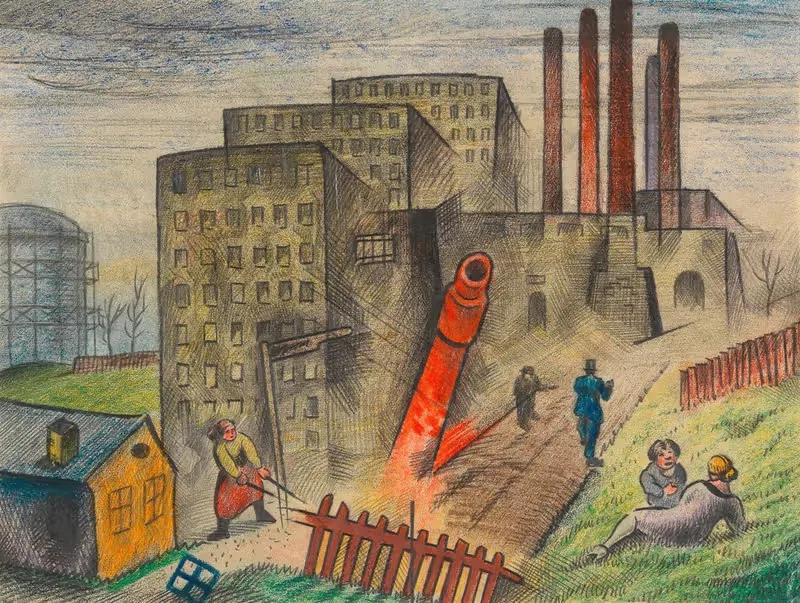 Пригород III by Карл Винер, 1926 — digital art print download