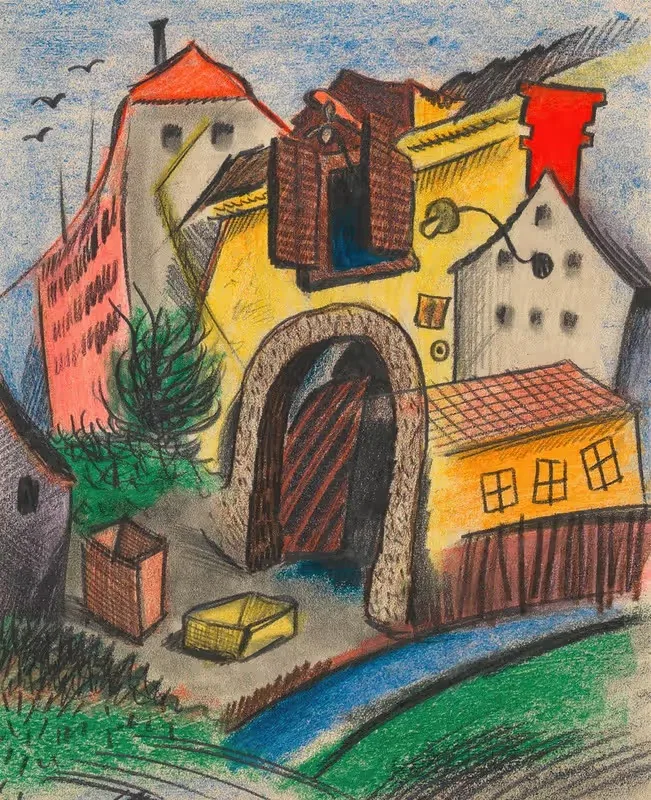 Пригород VII by Карл Винер, 1926 — digital art print download