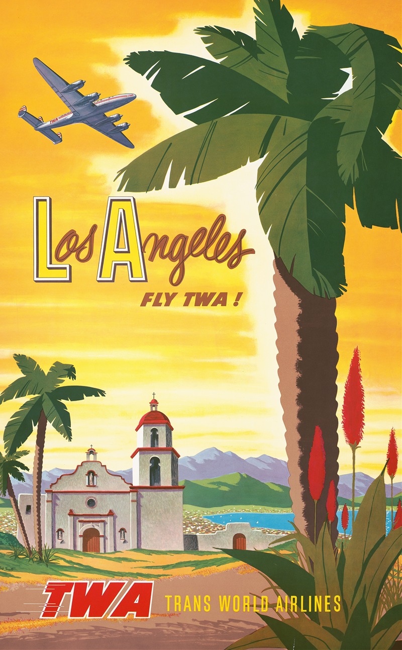 Los Angeles – fly TWA! by Robert Harmer Smith — digital art print download