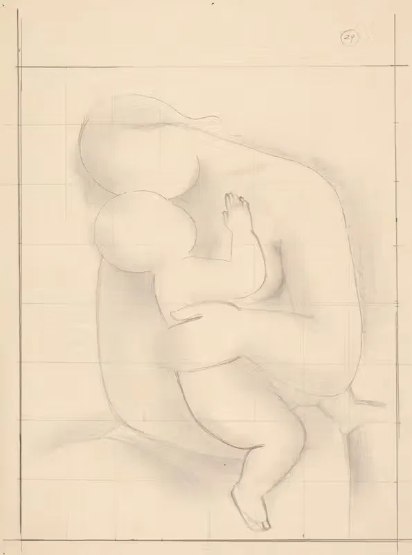 Мать с ребенком by Микулаш Галанда, 1932–1933 — digital art print download