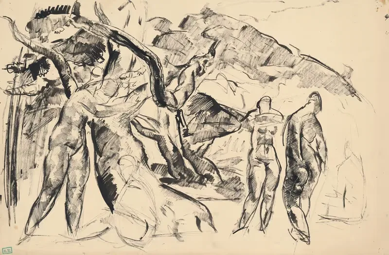 Женщины под деревьями by Вилмош Аба-Новака, 1922 — digital art print download