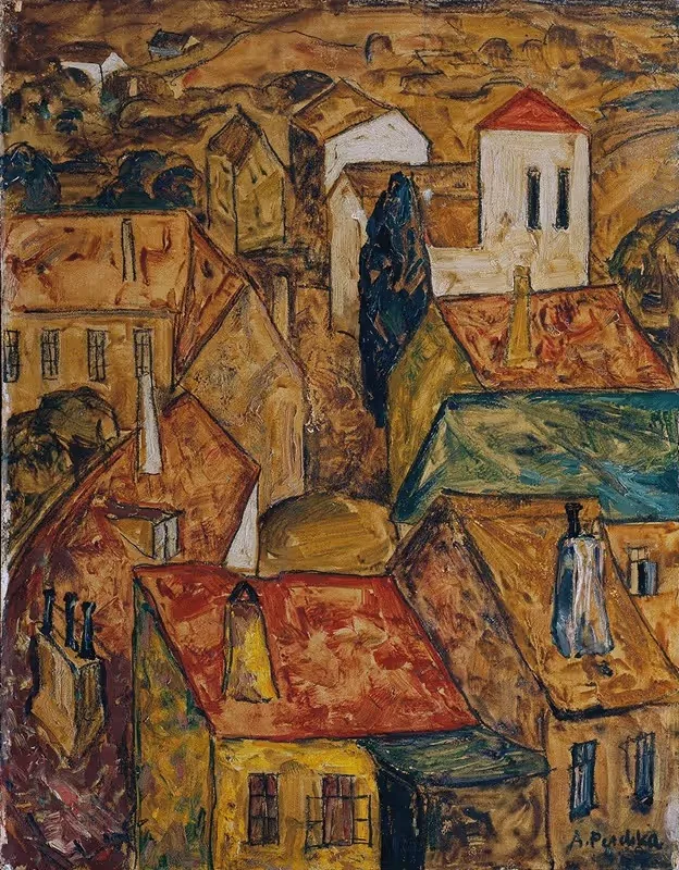 Городской пейзаж by Антон Эмануэль Пешка, 1920 — digital art print download