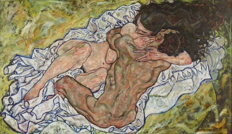 Объятие by Эгон Шиле, 1917 — digital art print download