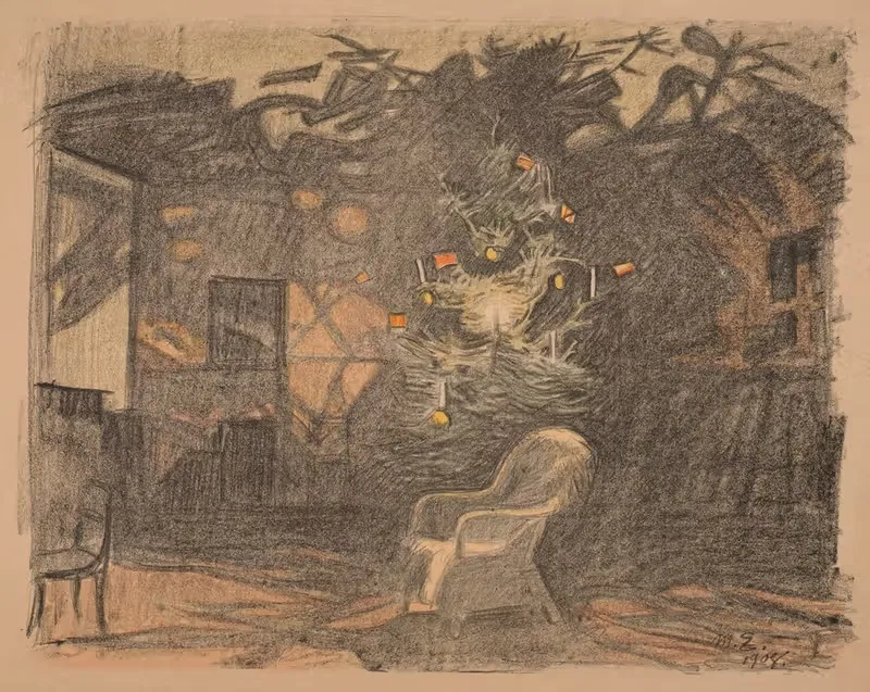 Рождественская елка by Магнус Энккель, 1908 — digital art print download