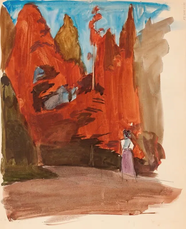 Пейзаж с женщиной by Магнус Энккель, 1894 - 1895 — digital art print download
