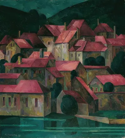 Rote Dächer by Maximilian Reinitz, 1927 — digital art print download