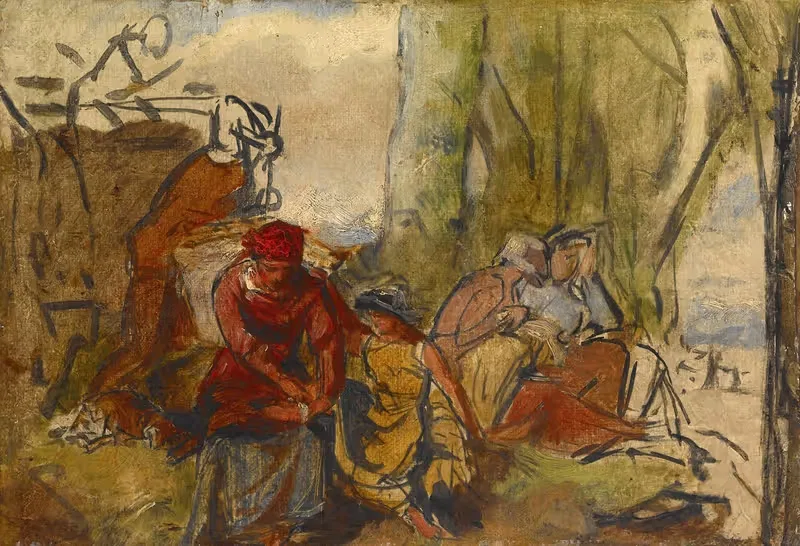 Figures in a Landscape by Anonymous — digital art print download