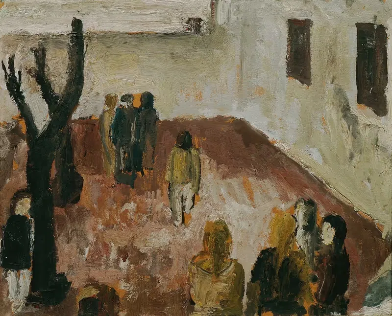 Исследование к 'Шульхофу' by Вильгельм Тёни, 1926 — digital art print download