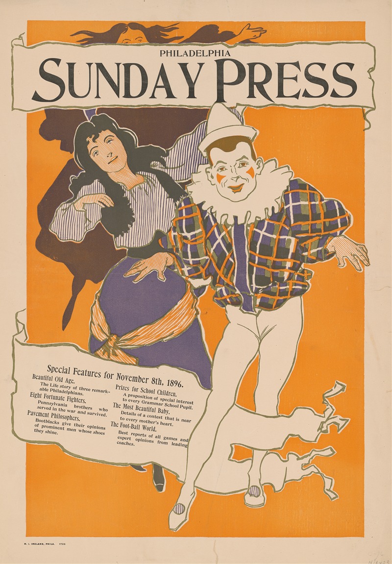 Philadelphia Sunday press by Аноним, 1896 — digital art print download