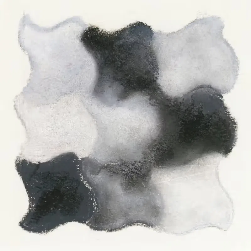 Abstraktion In Grau, Schwarz Und Weiss — Augusto Giacometti