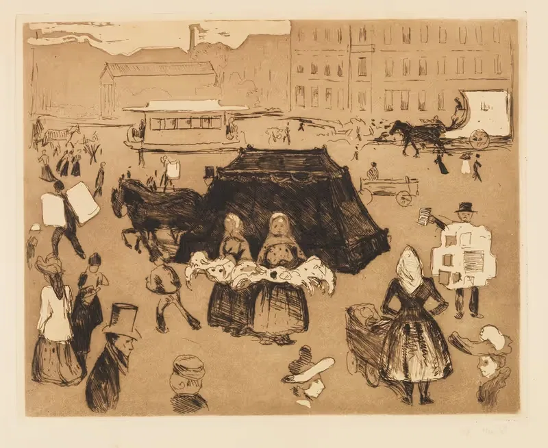 Der Leichenwagen. Potsdamer Platz by Edvard Munch, 1902 — digital art print download
