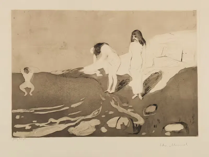 Купающиеся женщины by Эдвард Мунк, 1895 — digital art print download