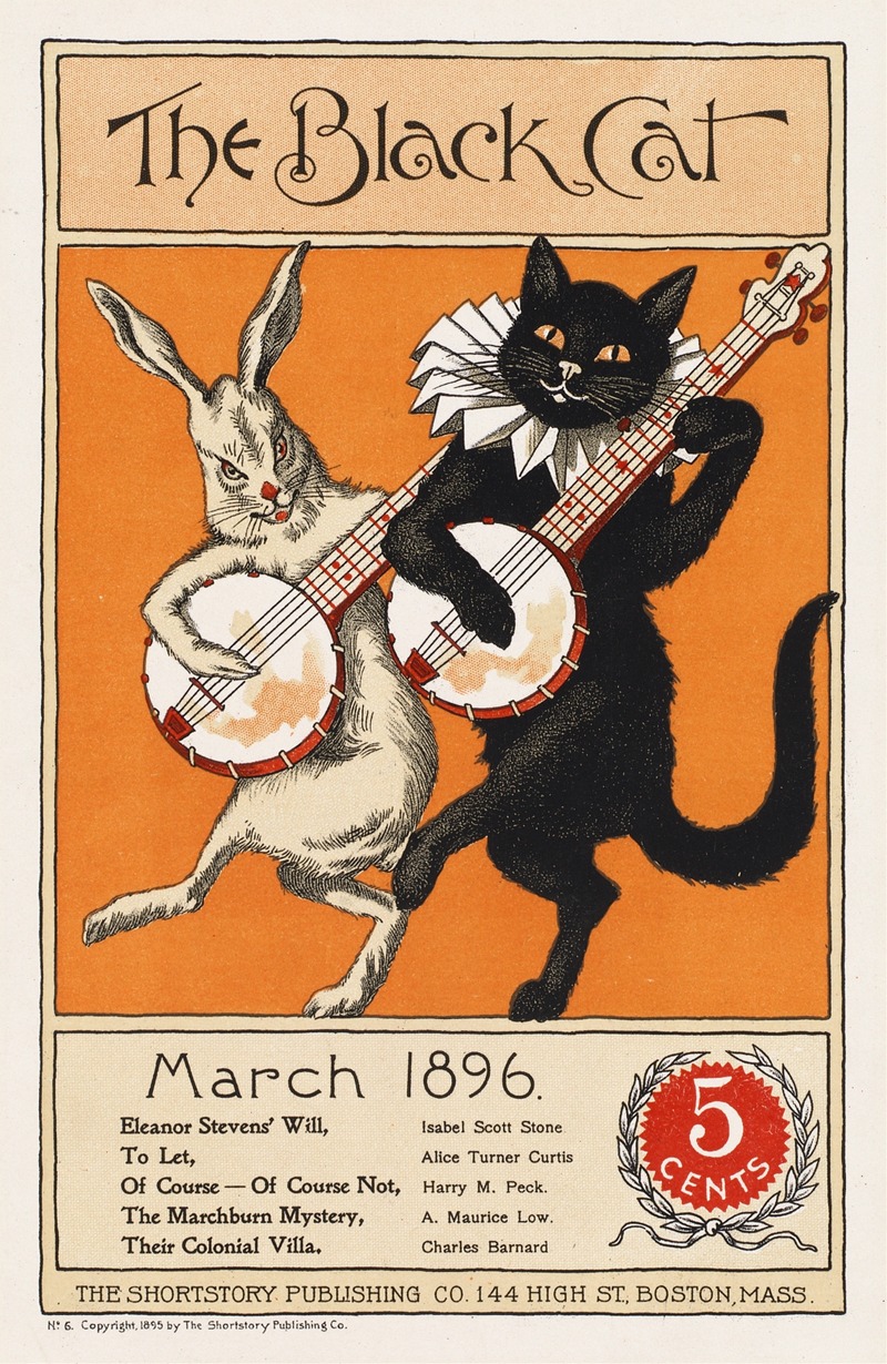 The black cat, March 1896 by Аноним, 1896 — digital art print download