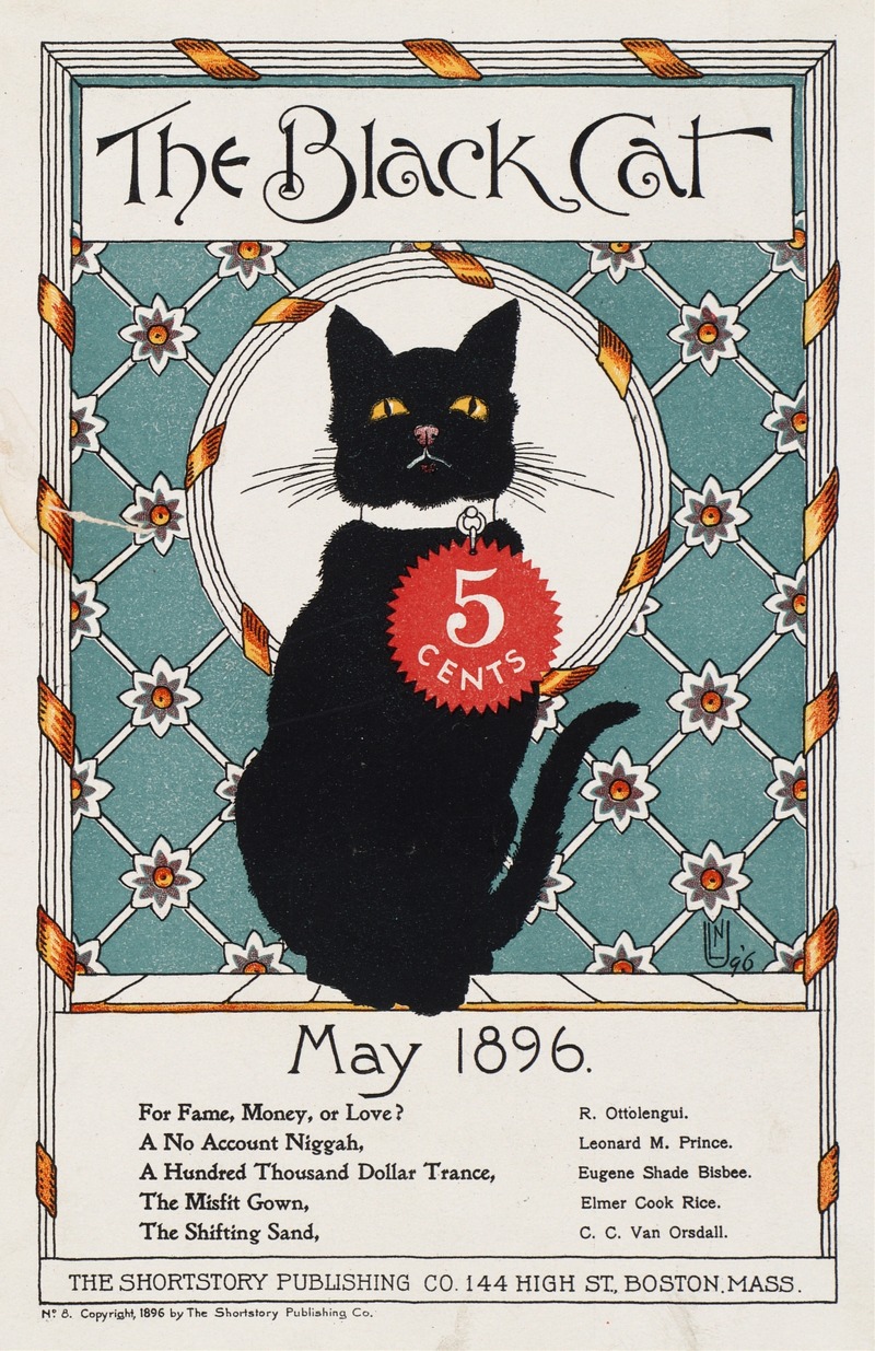 The black cat, May 1896 by Аноним, 1896 — digital art print download