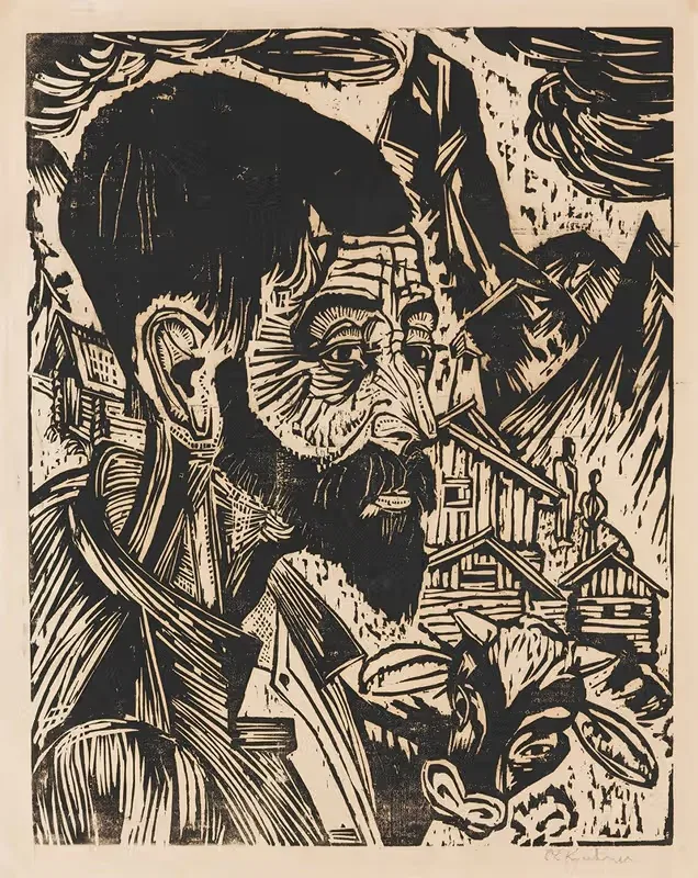 Сеннокопф (Мартин Шмидт) by Эрнст Людвиг Кирхнер, 1917 — digital art print download