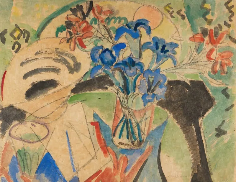 Stilleben mit Enzian und Türkenbund — Ernst Ludwig Kirchner