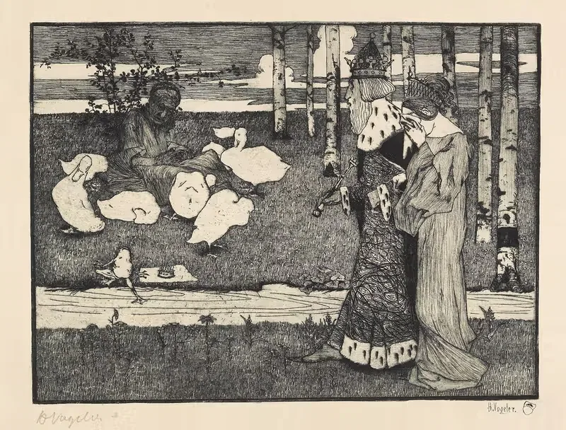 Froschkönig by Heinrich Vogeler, 1896 — digital art print download