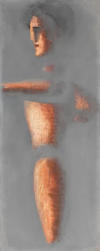 Фигура на сером фоне by Оскар Шлеммер, 1928 — digital art print download