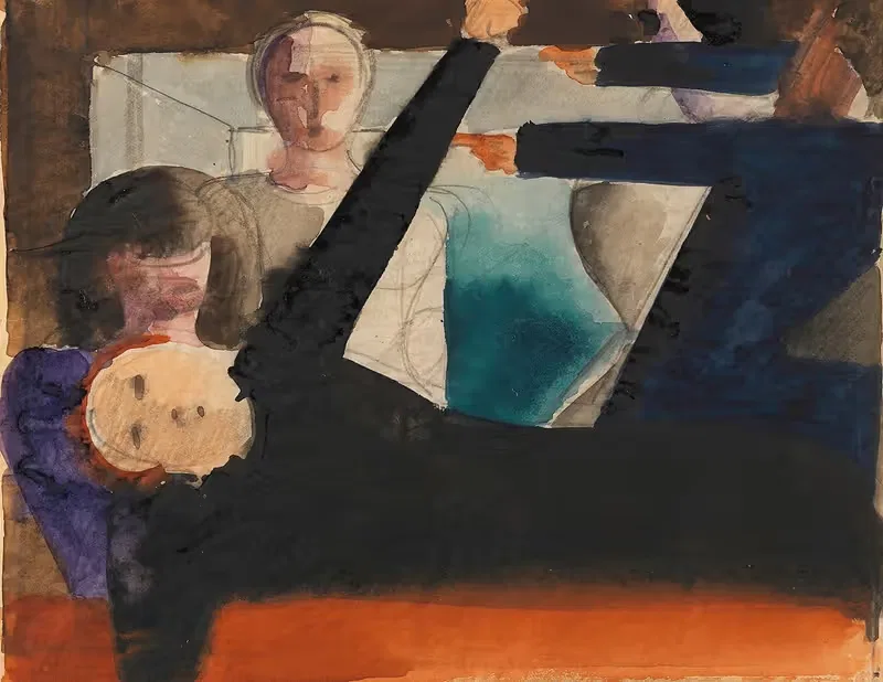 Двусторонний разговор (Обвинение) by Оскар Шлеммер, 1924 — digital art print download